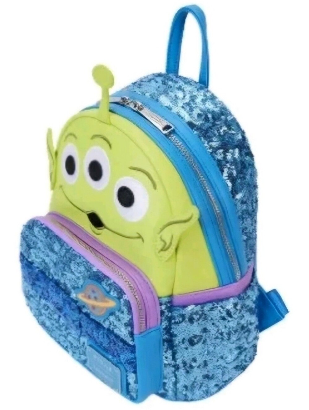 NWT! Disney's Loungefly Toy Story Sequin Alien Mini Backpack - Picture 4 of 6